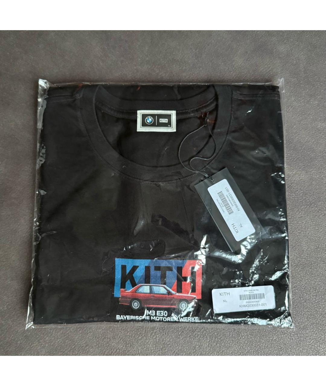 KITH Черная хлопковая футболка, фото 2