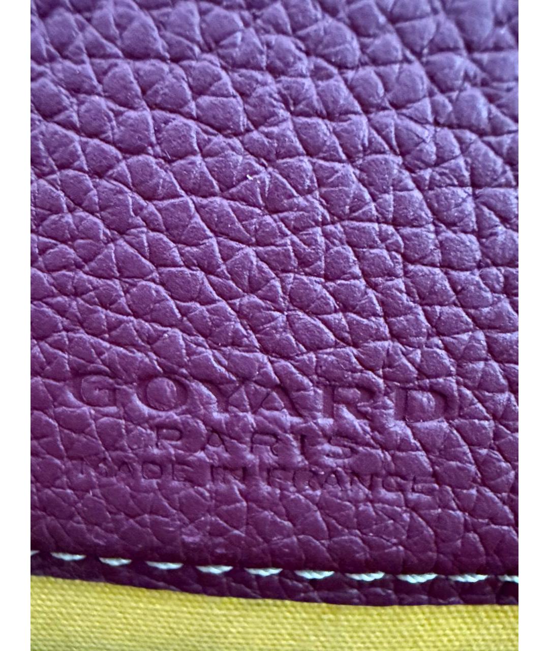 GOYARD Бордовая сумка через плечо из канвы, фото 7