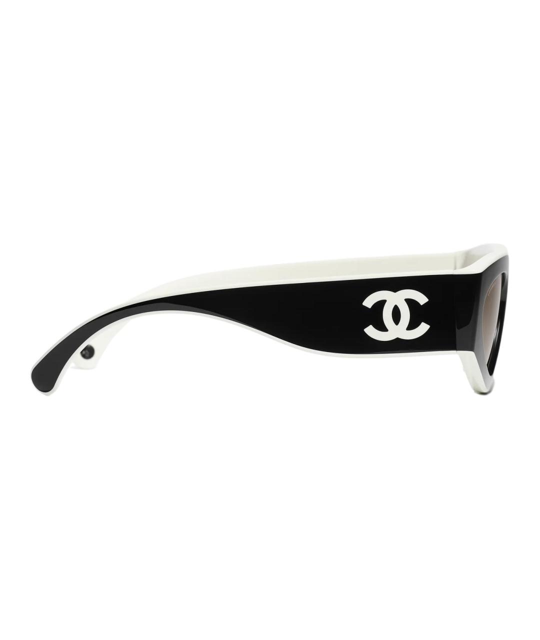 CHANEL Черные пластиковые солнцезащитные очки, фото 3