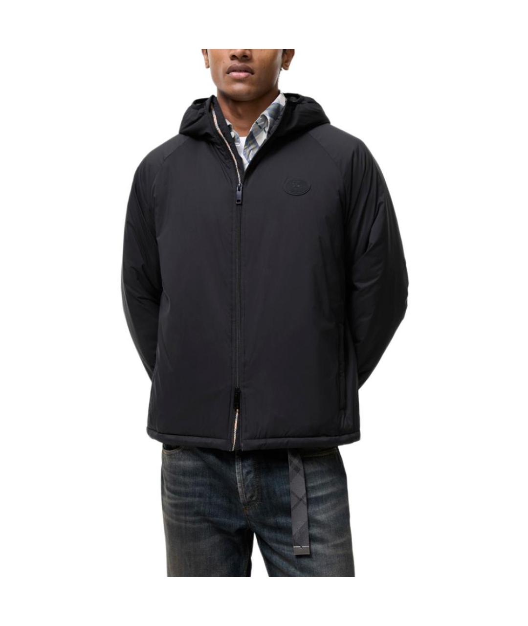 BURBERRY Черный пуховик, фото 2