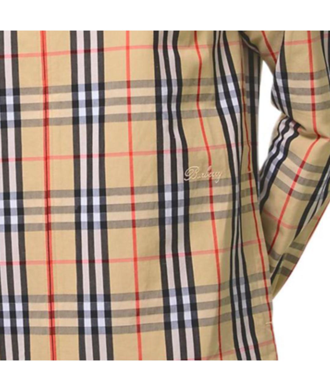 BURBERRY Бежевая классическая рубашка, фото 4
