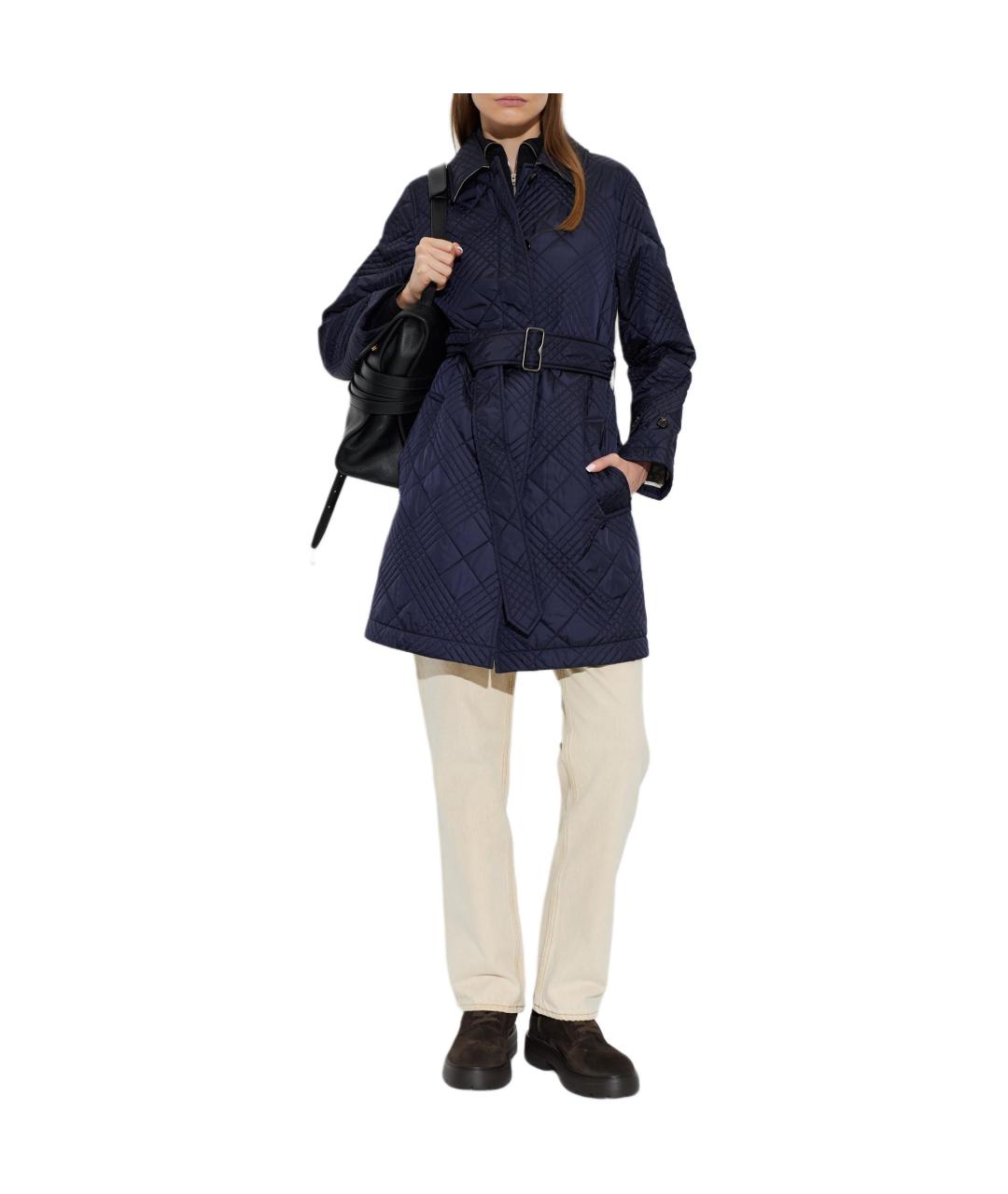 BURBERRY Темно-синий пуховик, фото 2
