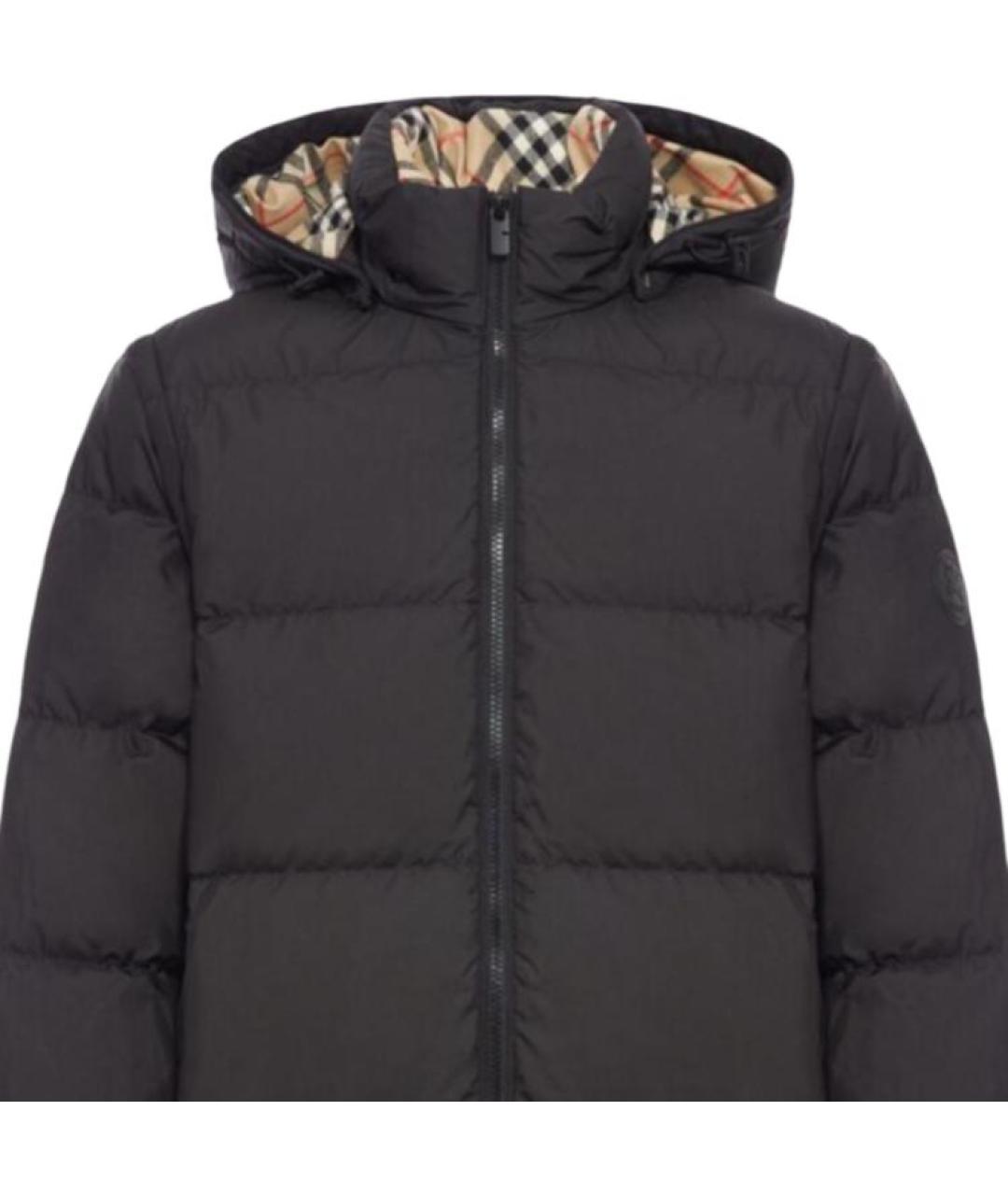 BURBERRY Черный пуховик, фото 3