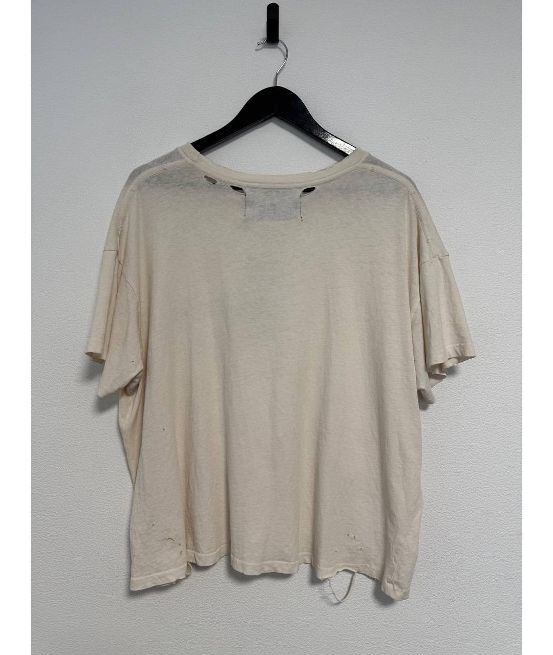 PALY Бежевая хлопковая футболка, фото 2