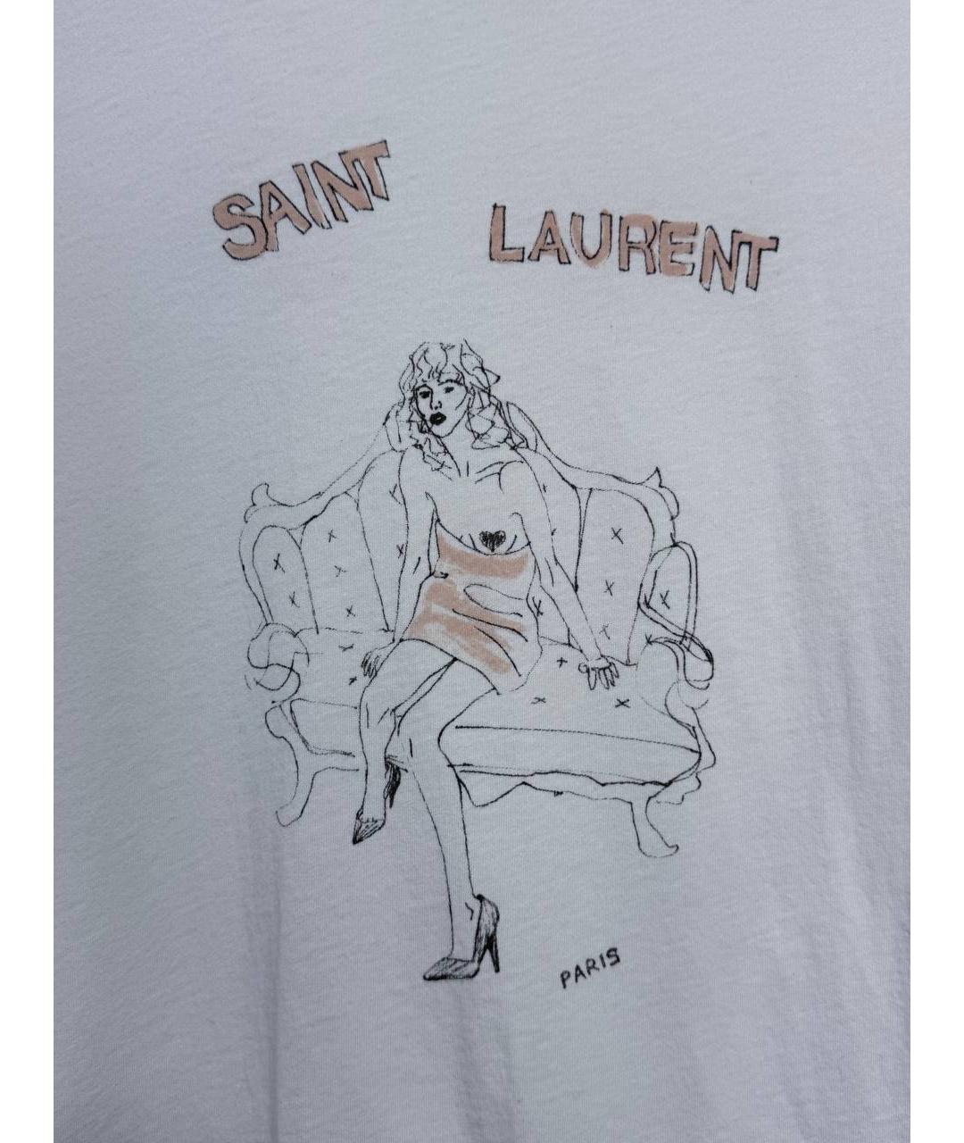 SAINT LAURENT Хлопковая футболка, фото 3