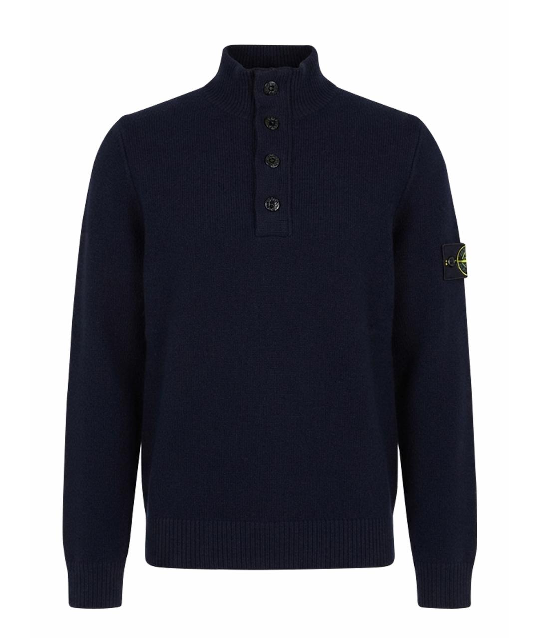 STONE ISLAND Синий шерстяной джемпер / свитер, фото 1