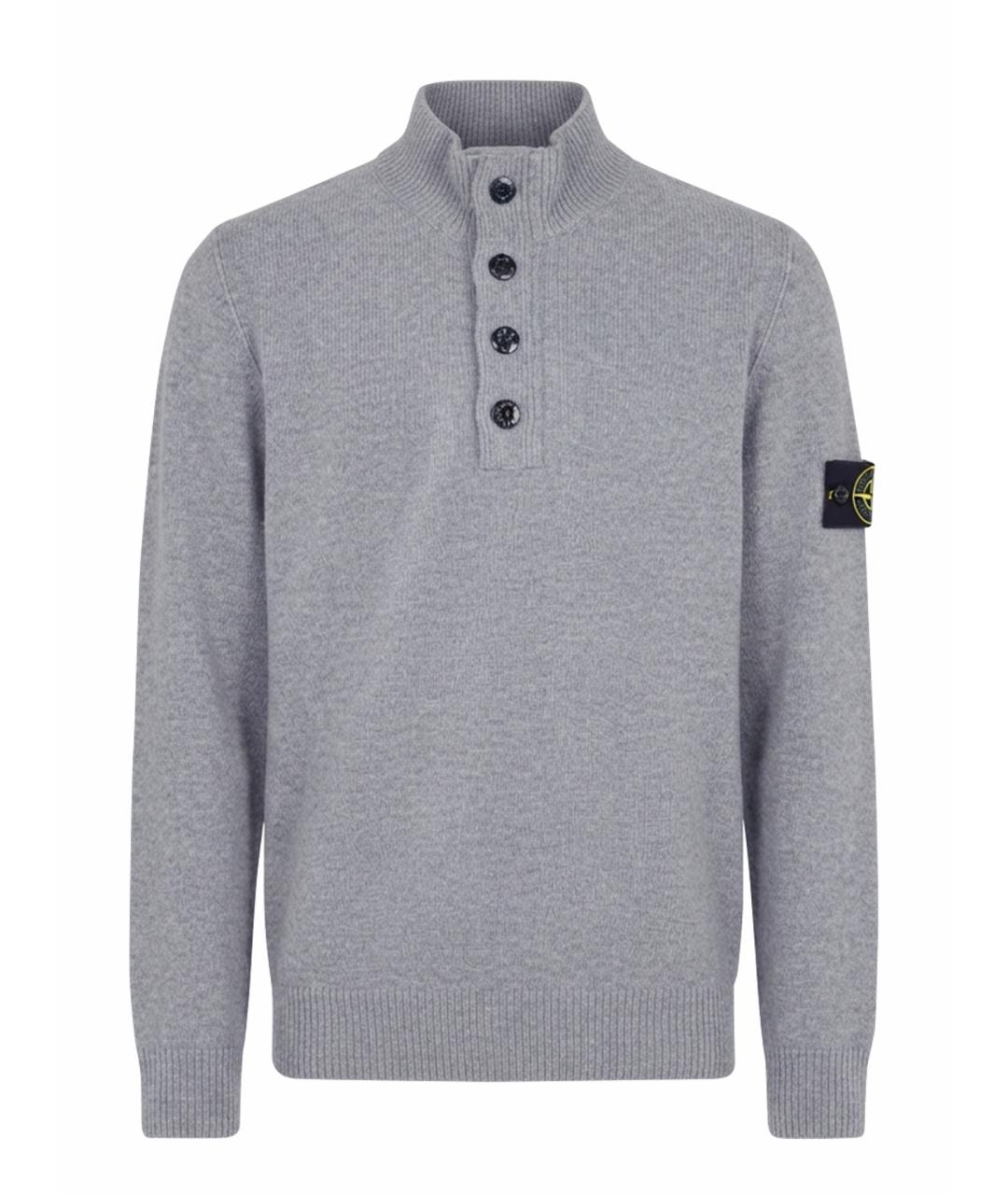 STONE ISLAND Серый шерстяной джемпер / свитер, фото 1