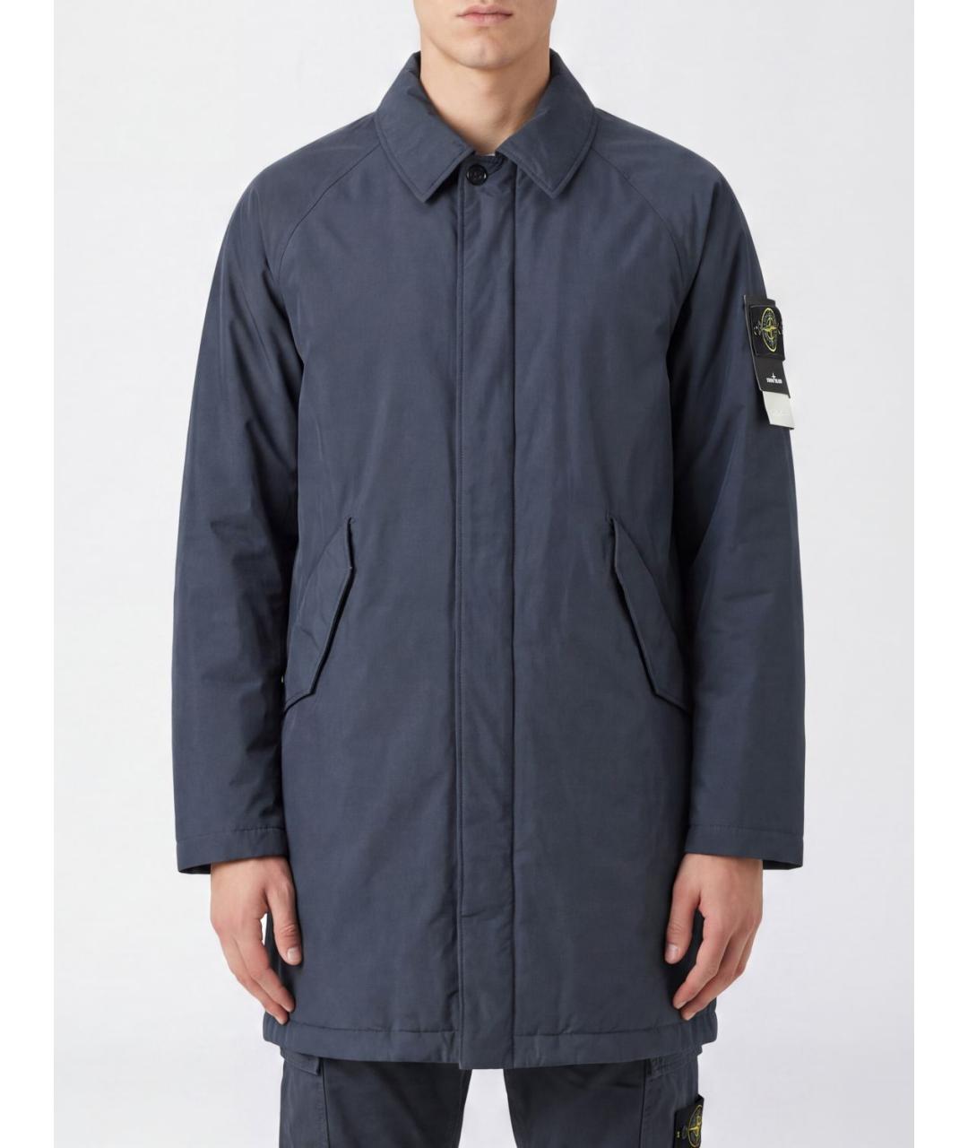 STONE ISLAND Синяя нейлоновая куртка, фото 2