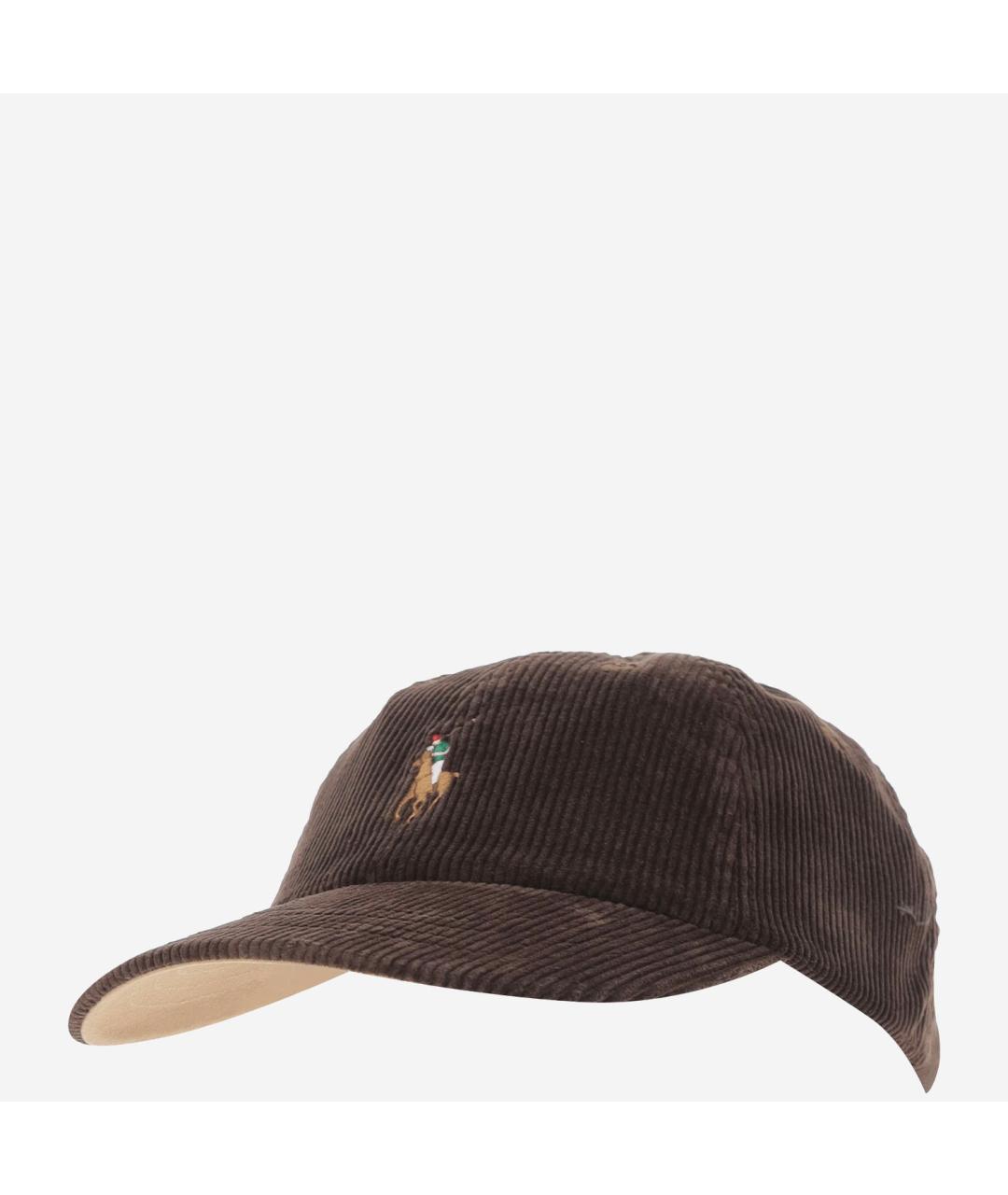 POLO RALPH LAUREN Коричневая хлопковая кепка/бейсболка, фото 2