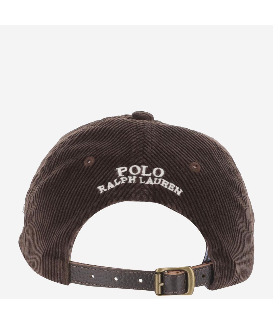 POLO RALPH LAUREN Коричневая хлопковая кепка/бейсболка, фото 3