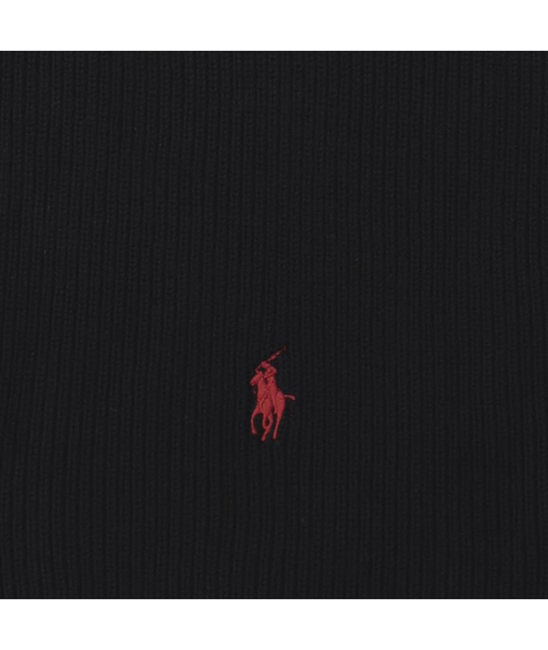 POLO RALPH LAUREN Черный шерстяной шарф, фото 3