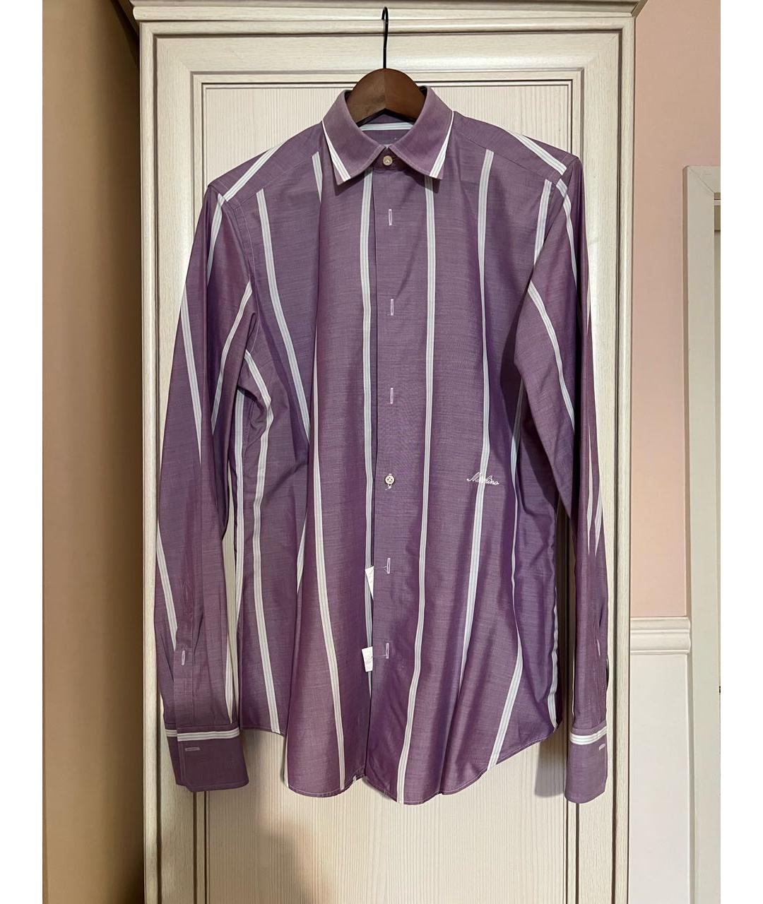 MOSCHINO Фиолетовая хлопковая кэжуал рубашка, фото 5