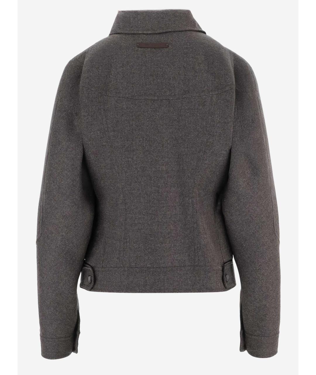 MAX MARA Коричневая шерстяная куртка, фото 2