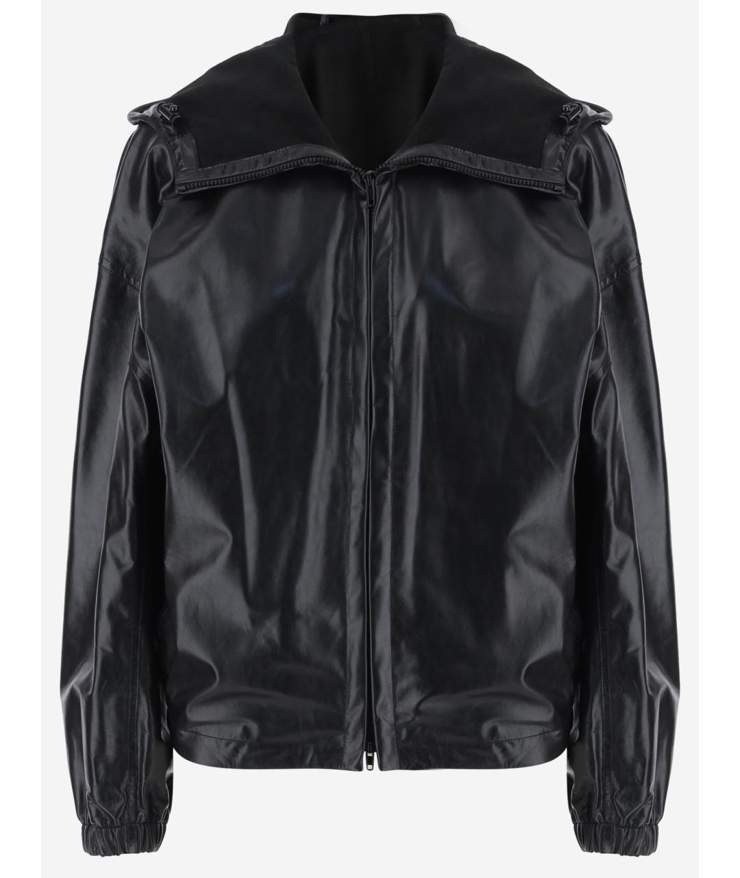 PHOEBE PHILO Черная кожаная куртка, фото 1