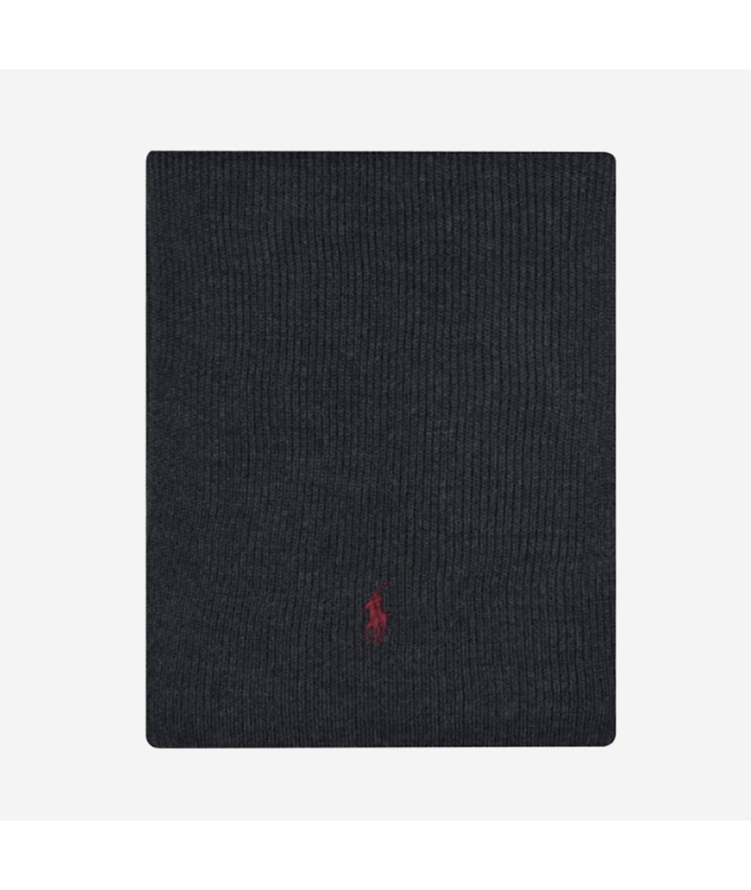 POLO RALPH LAUREN Серый шерстяной шарф, фото 4