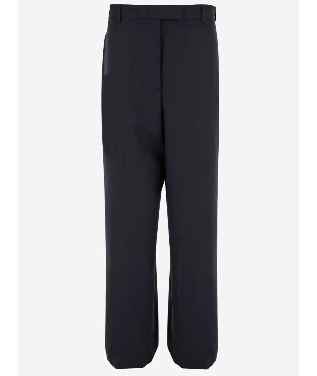 DRIES VAN NOTEN Черные шерстяные прямые брюки, фото 4