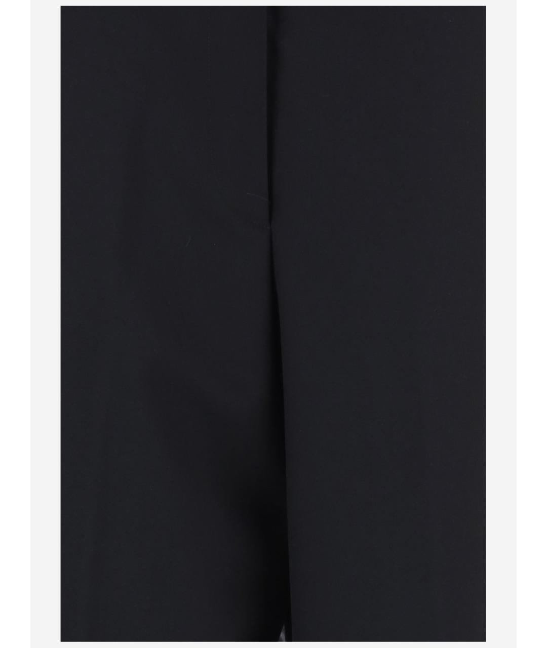 DRIES VAN NOTEN Черные шерстяные прямые брюки, фото 3