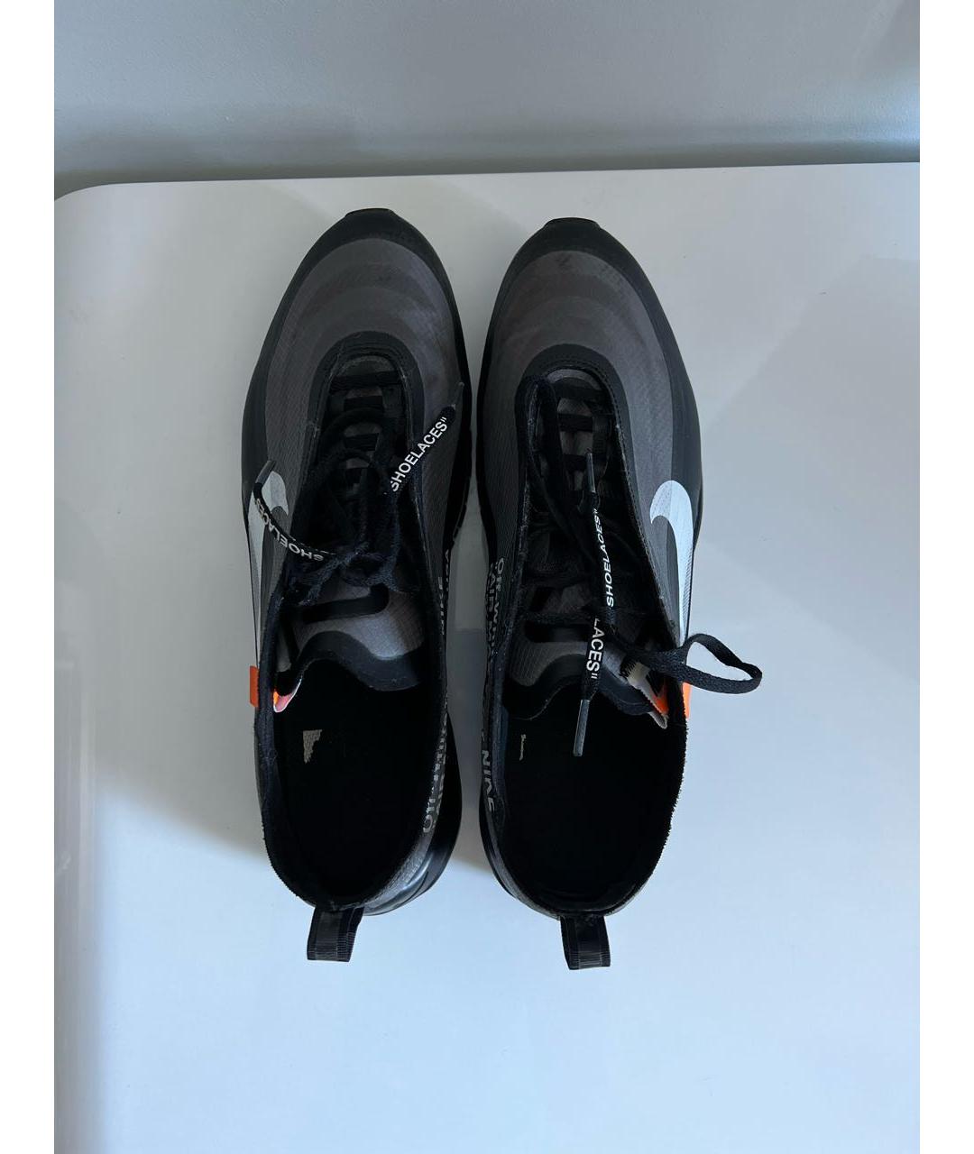 NIKE X OFF-WHITE Черные низкие кроссовки / кеды, фото 3