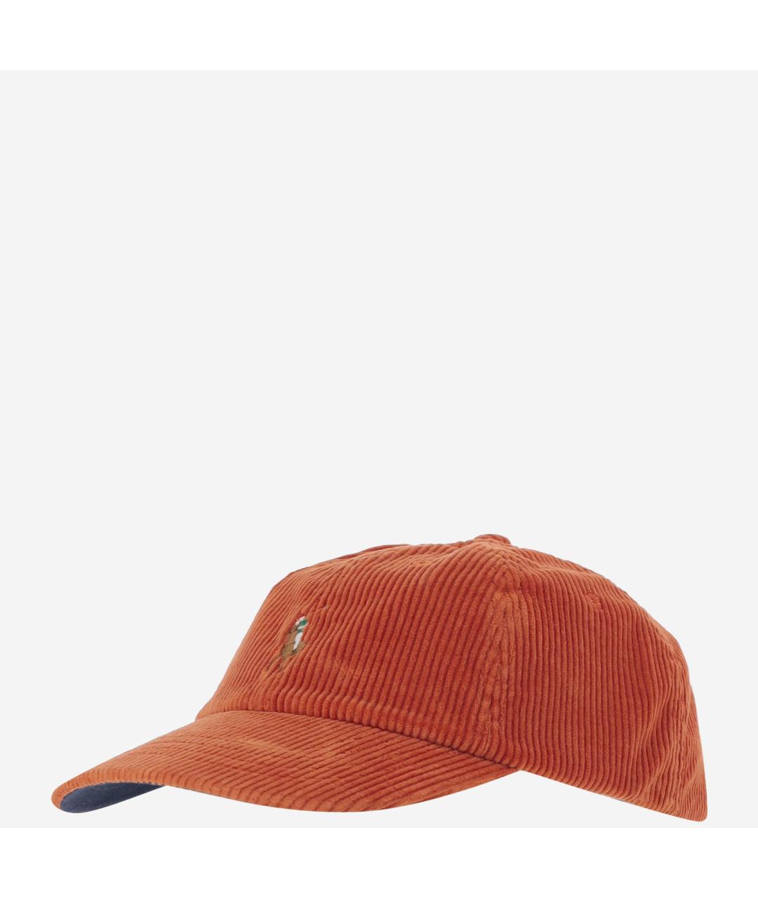 POLO RALPH LAUREN Оранжевая хлопковая кепка/бейсболка, фото 2