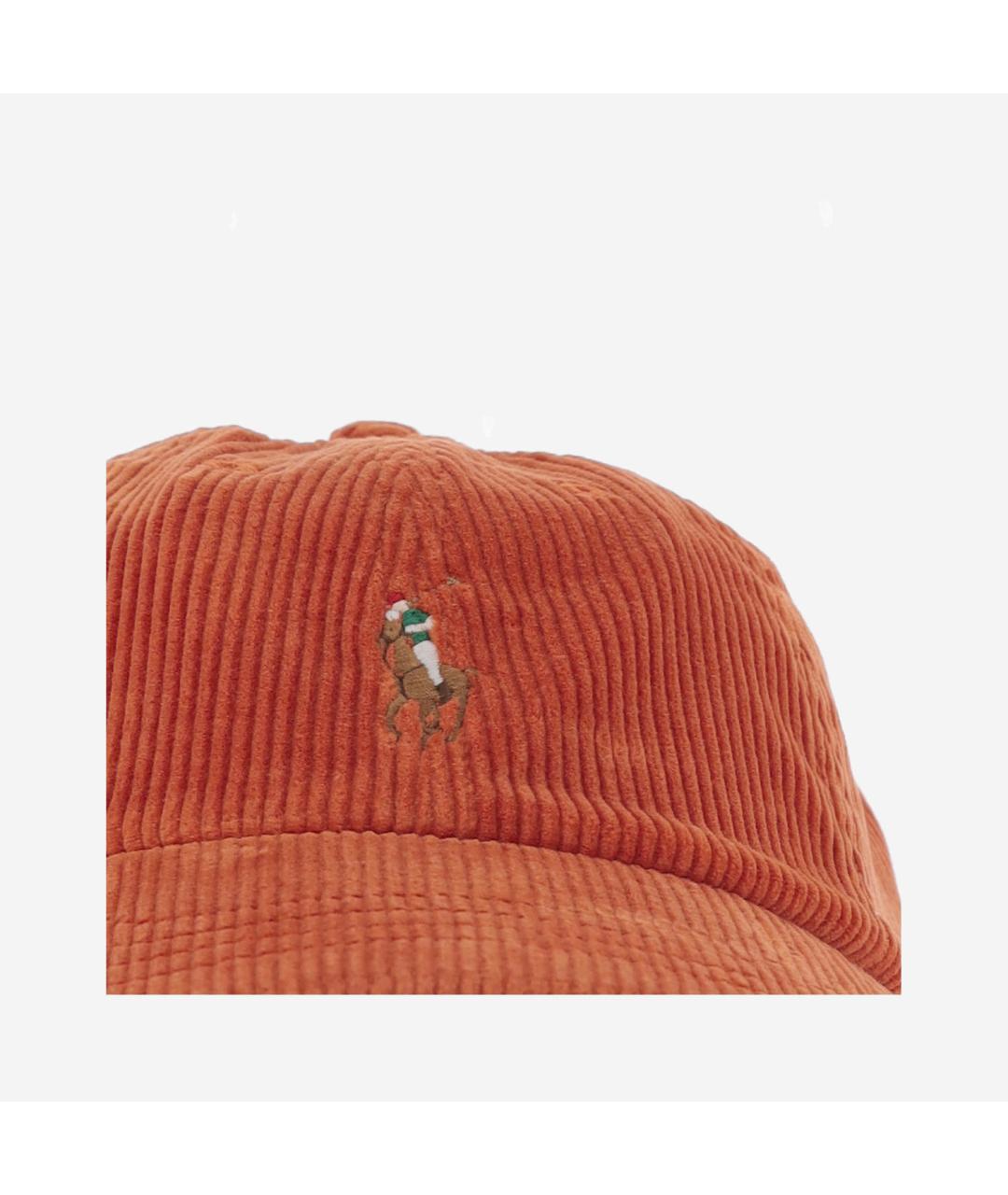 POLO RALPH LAUREN Оранжевая хлопковая кепка/бейсболка, фото 4