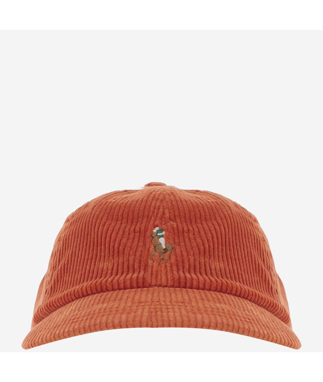 POLO RALPH LAUREN Оранжевая хлопковая кепка/бейсболка, фото 1