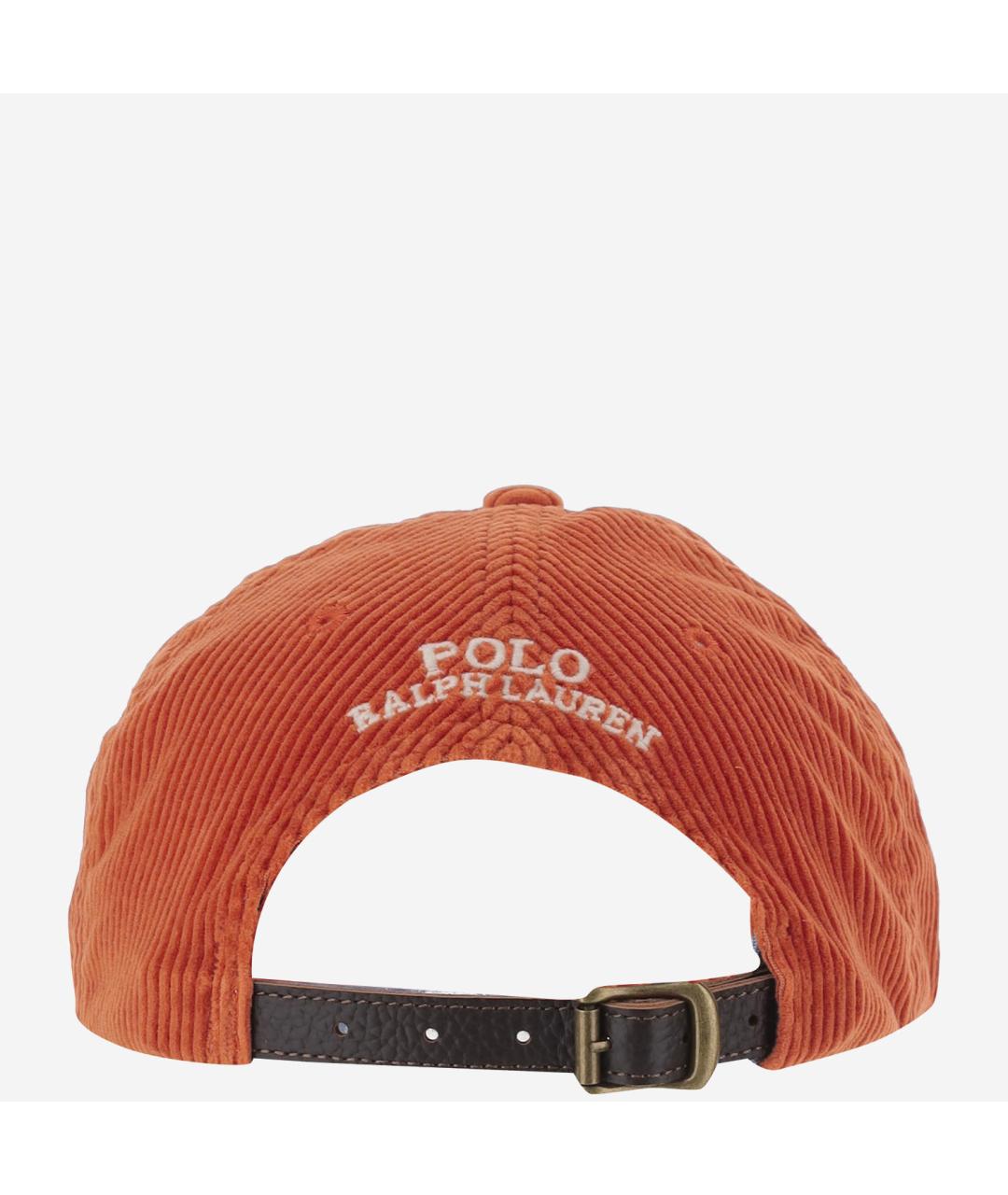 POLO RALPH LAUREN Оранжевая хлопковая кепка/бейсболка, фото 3