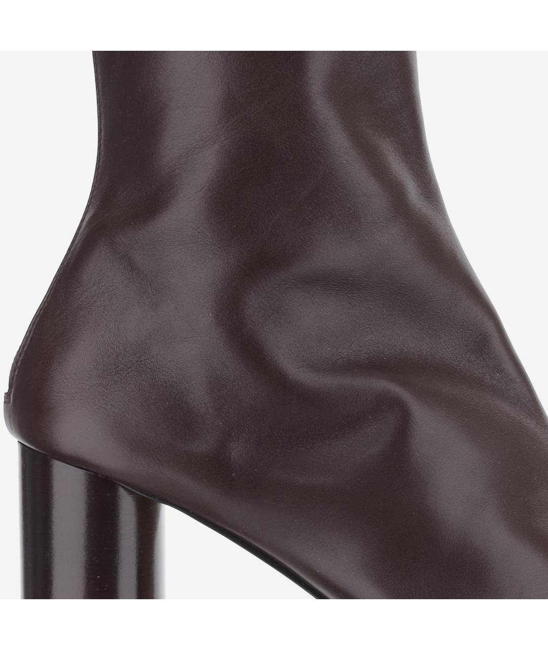 PHOEBE PHILO Бордовые кожаные ботильоны, фото 4