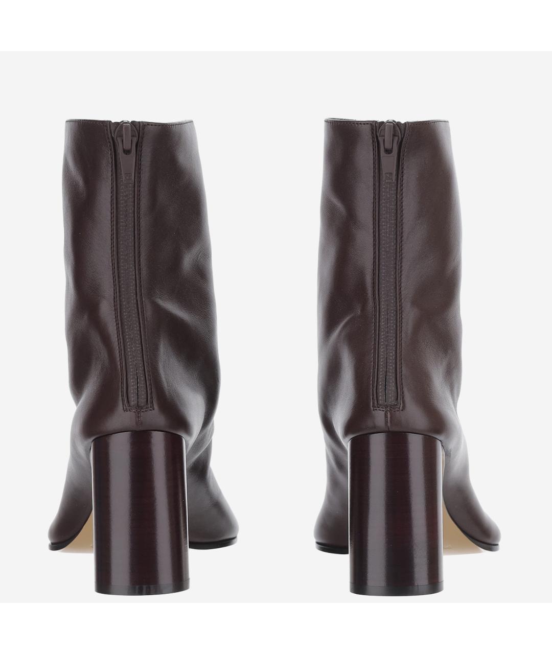 PHOEBE PHILO Бордовые кожаные ботильоны, фото 3
