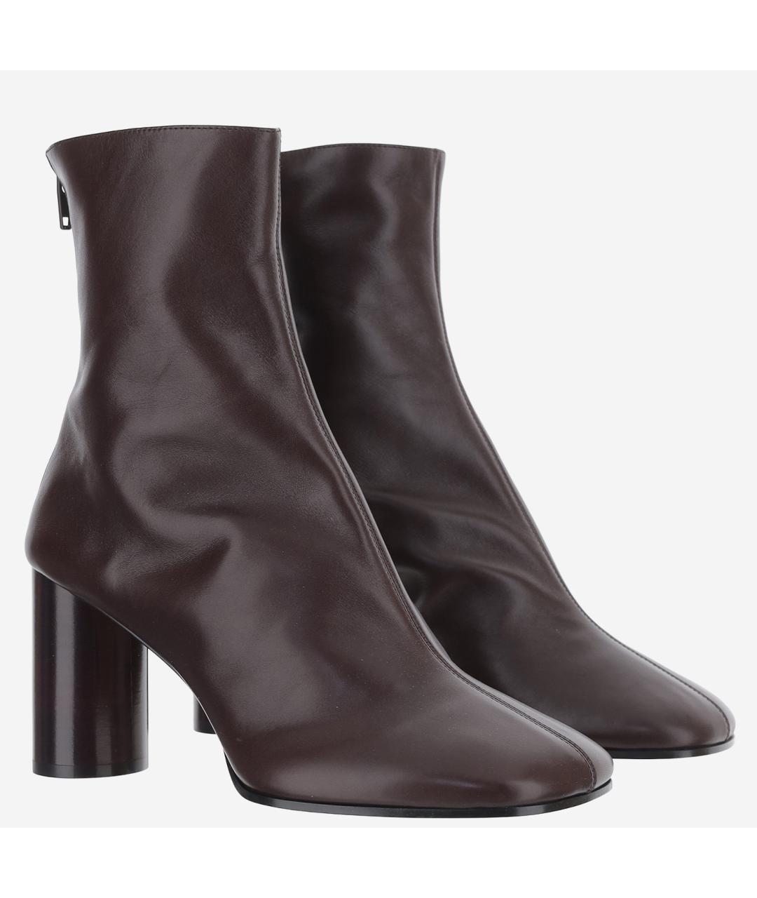 PHOEBE PHILO Бордовые кожаные ботильоны, фото 2