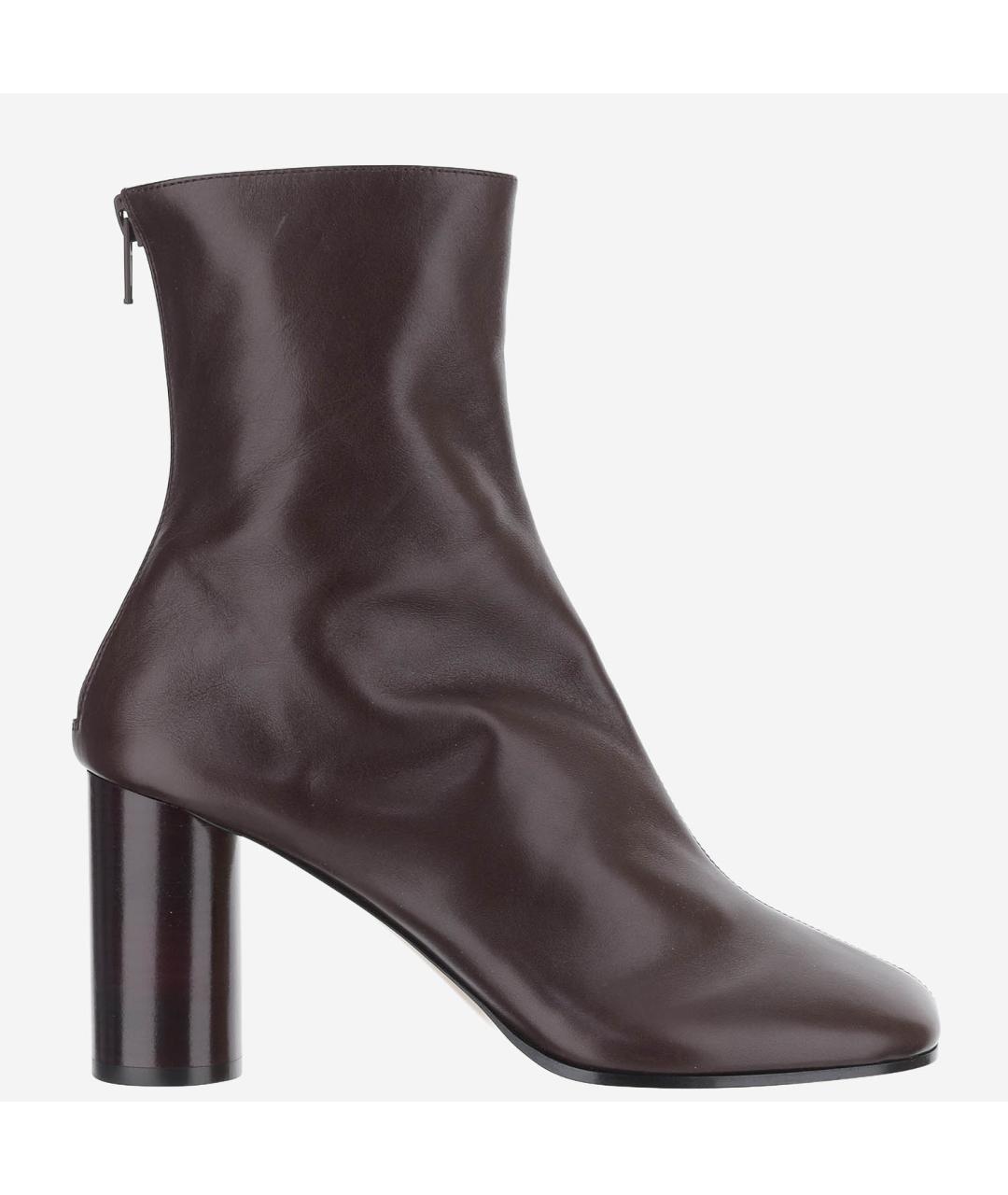 PHOEBE PHILO Бордовые кожаные ботильоны, фото 5