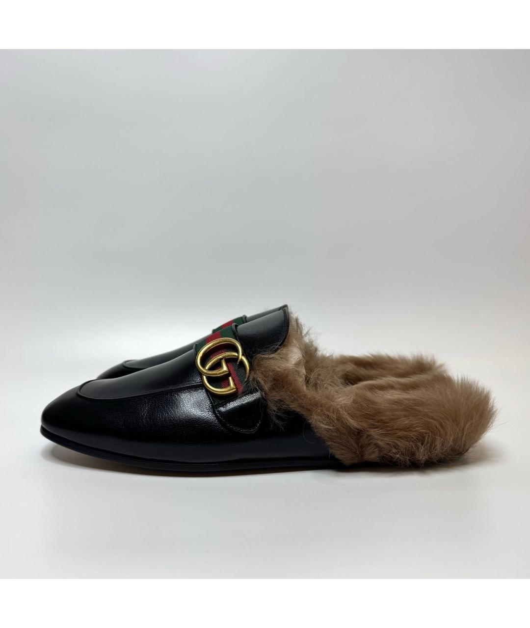 GUCCI Черные кожаные лоферы, фото 4