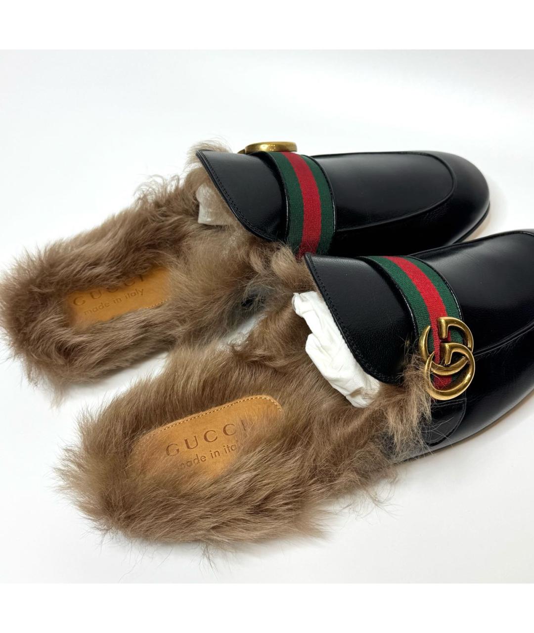 GUCCI Черные кожаные лоферы, фото 6