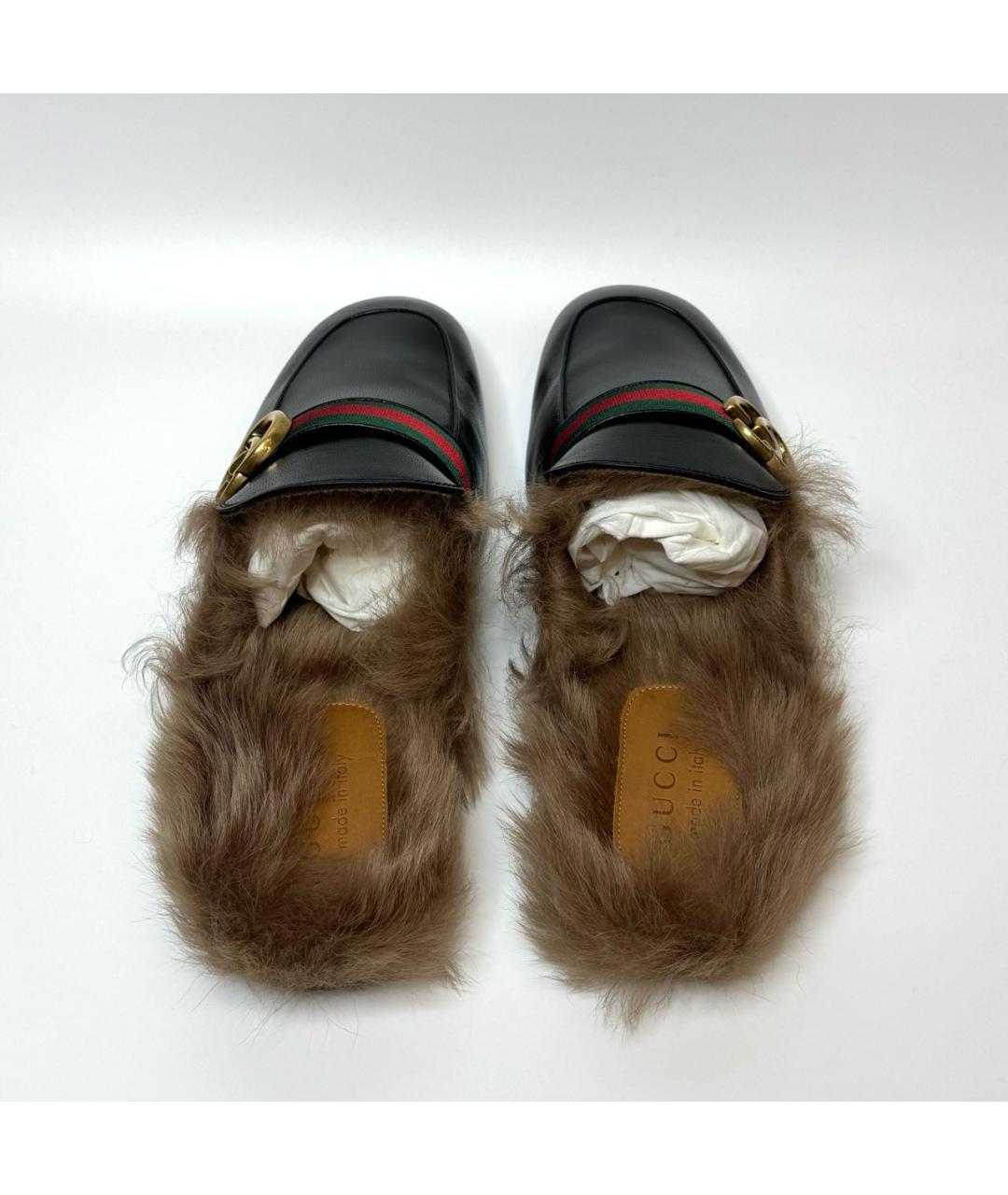 GUCCI Черные кожаные лоферы, фото 5