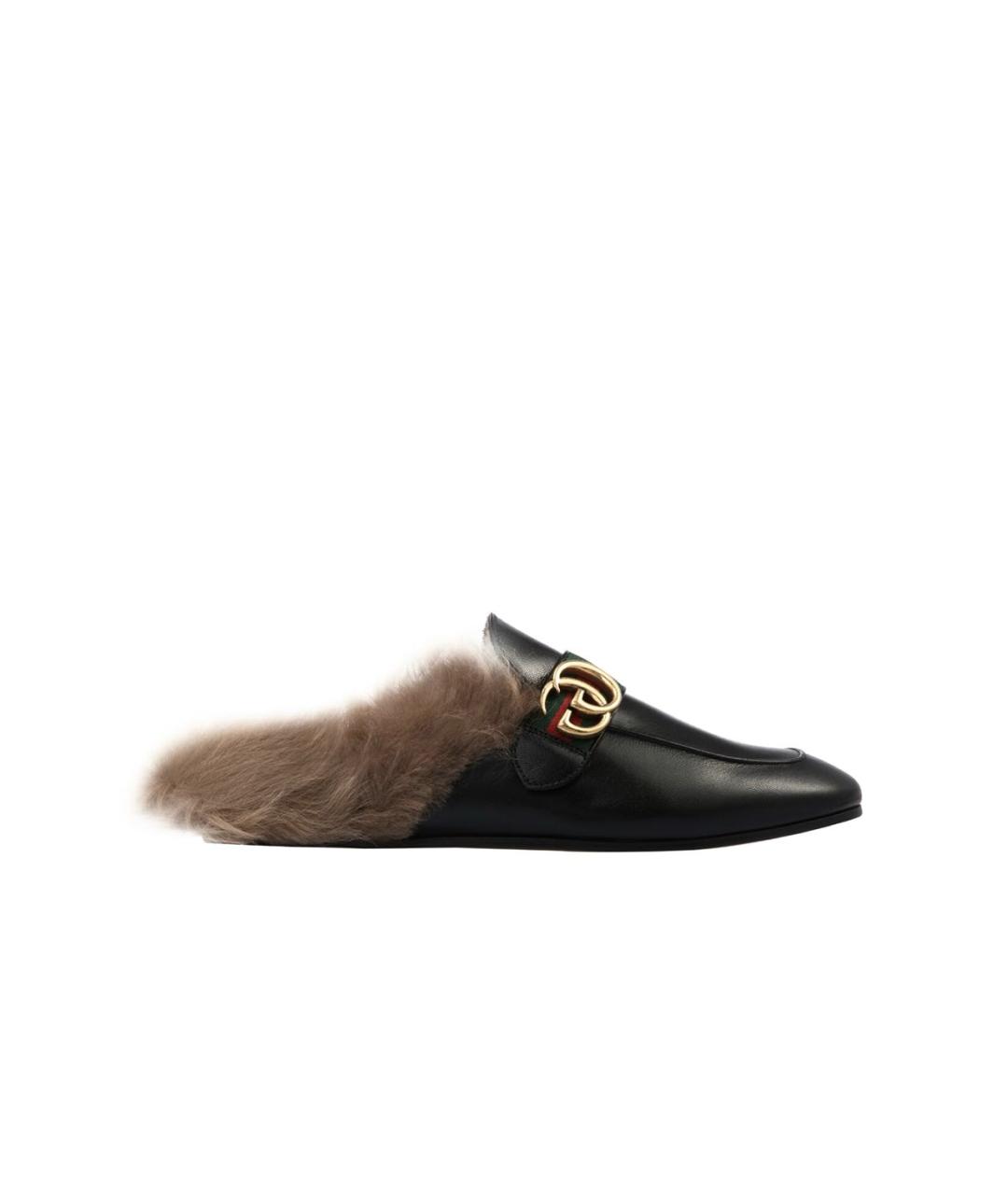 GUCCI Черные кожаные сабо, фото 9