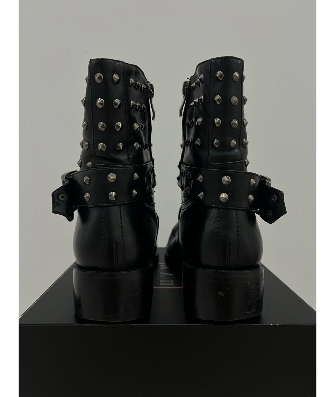 PHILIPP PLEIN Черные кожаные ботинки, фото 5