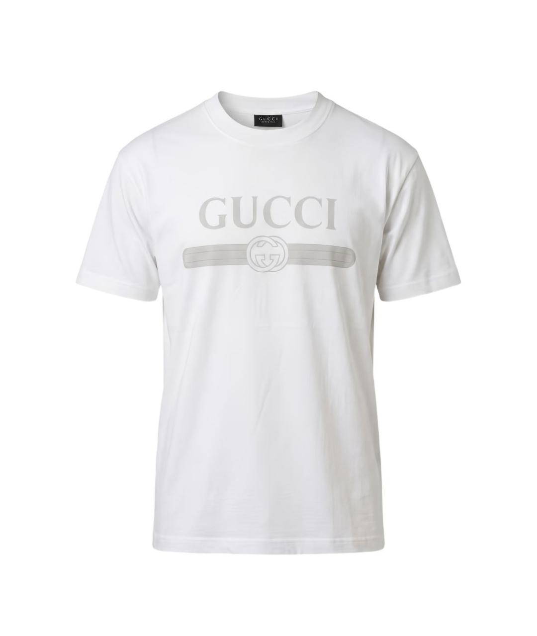 GUCCI Белая хлопковая футболка, фото 1