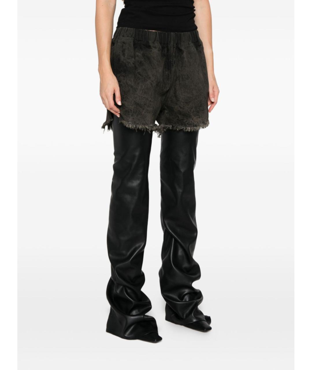 RICK OWENS Серые хлопковые шорты, фото 5