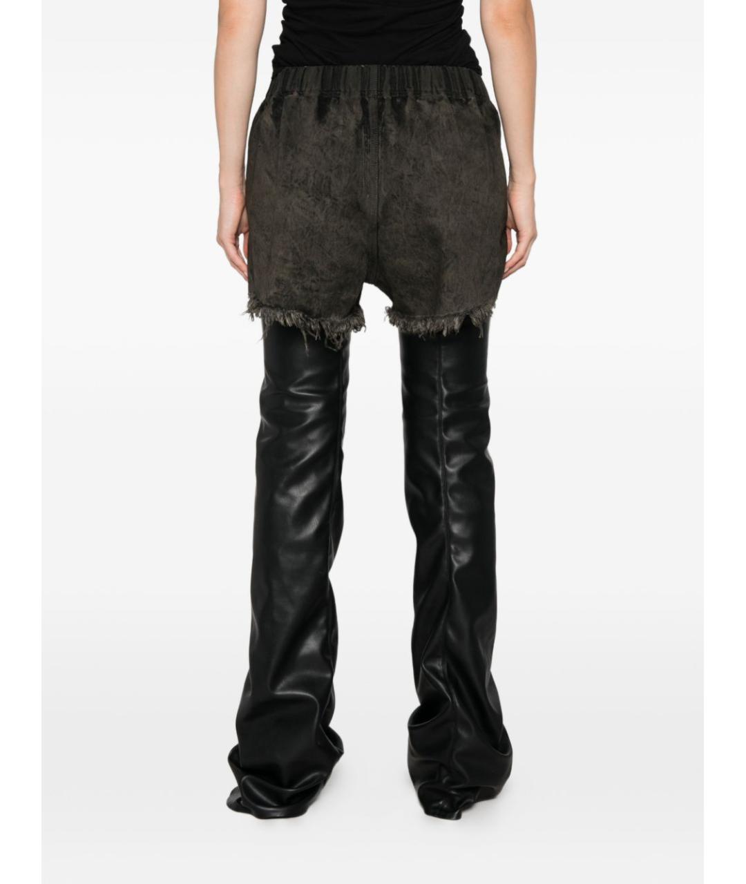 RICK OWENS Серые хлопковые шорты, фото 4