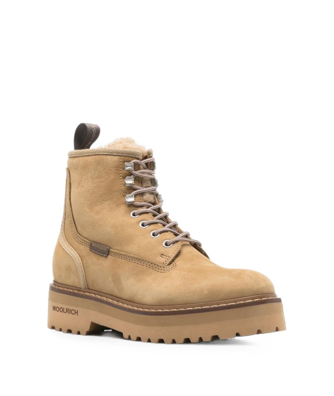 WOOLRICH Бежевые замшевые ботинки, фото 4