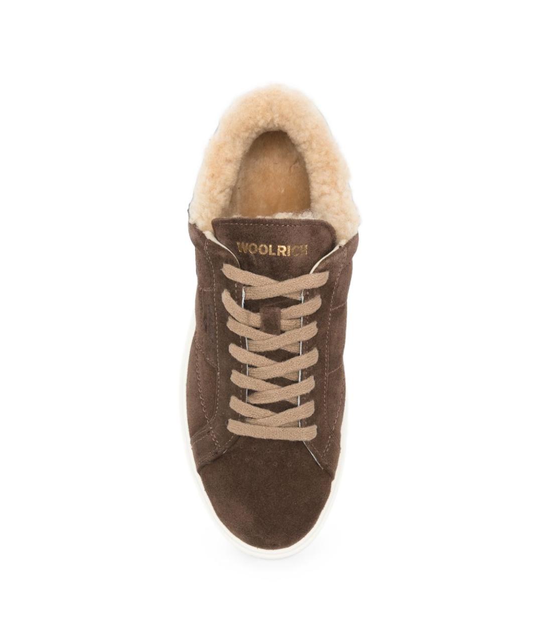 WOOLRICH Коричневые текстильные кеды, фото 4