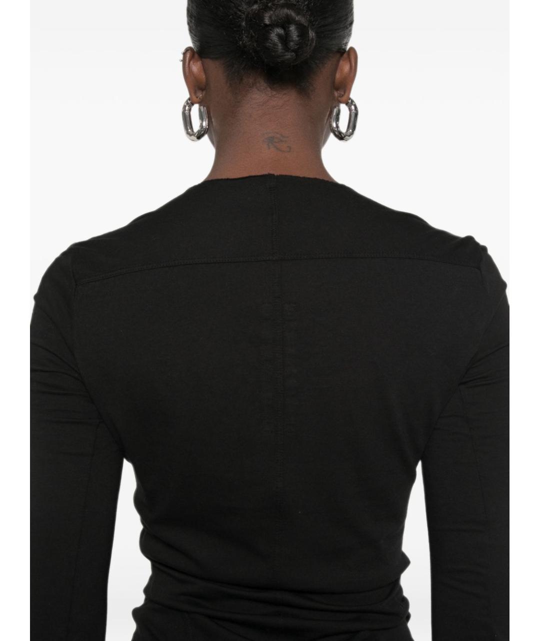 RICK OWENS DRKSHDW Черное хлопковое вечернее платье, фото 4