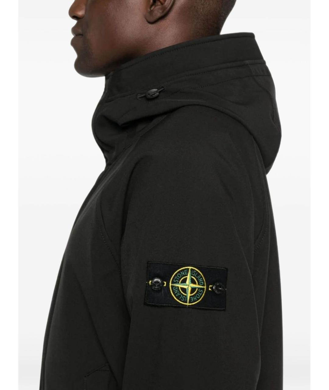 STONE ISLAND Черная полиэстеровая куртка, фото 4