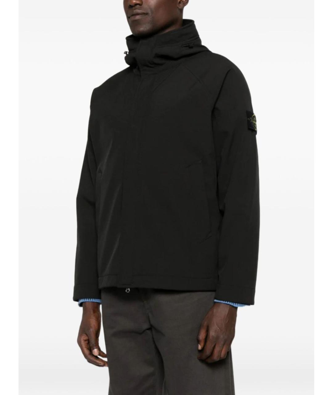 STONE ISLAND Черная полиэстеровая куртка, фото 2
