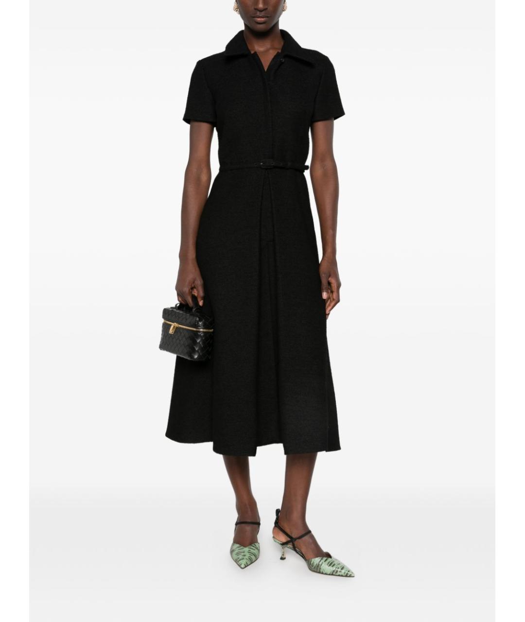 FENDI Черное шерстяное повседневное платье, фото 2