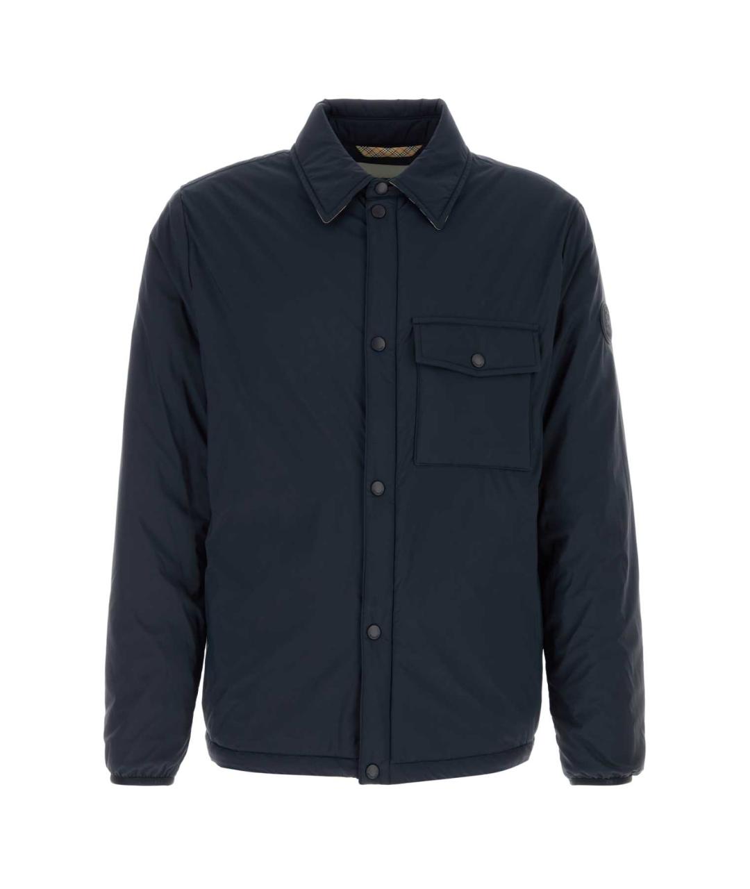 BURBERRY Синяя полиэстеровая куртка, фото 3