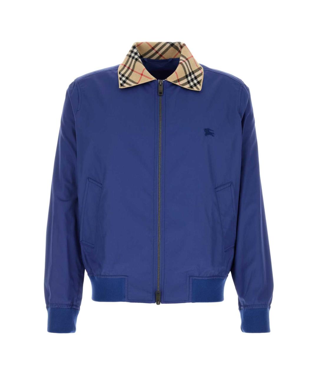 BURBERRY Синяя хлопковая куртка, фото 1
