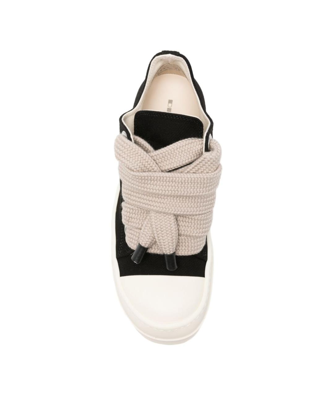 RICK OWENS DRKSHDW Черные текстильные кеды, фото 4