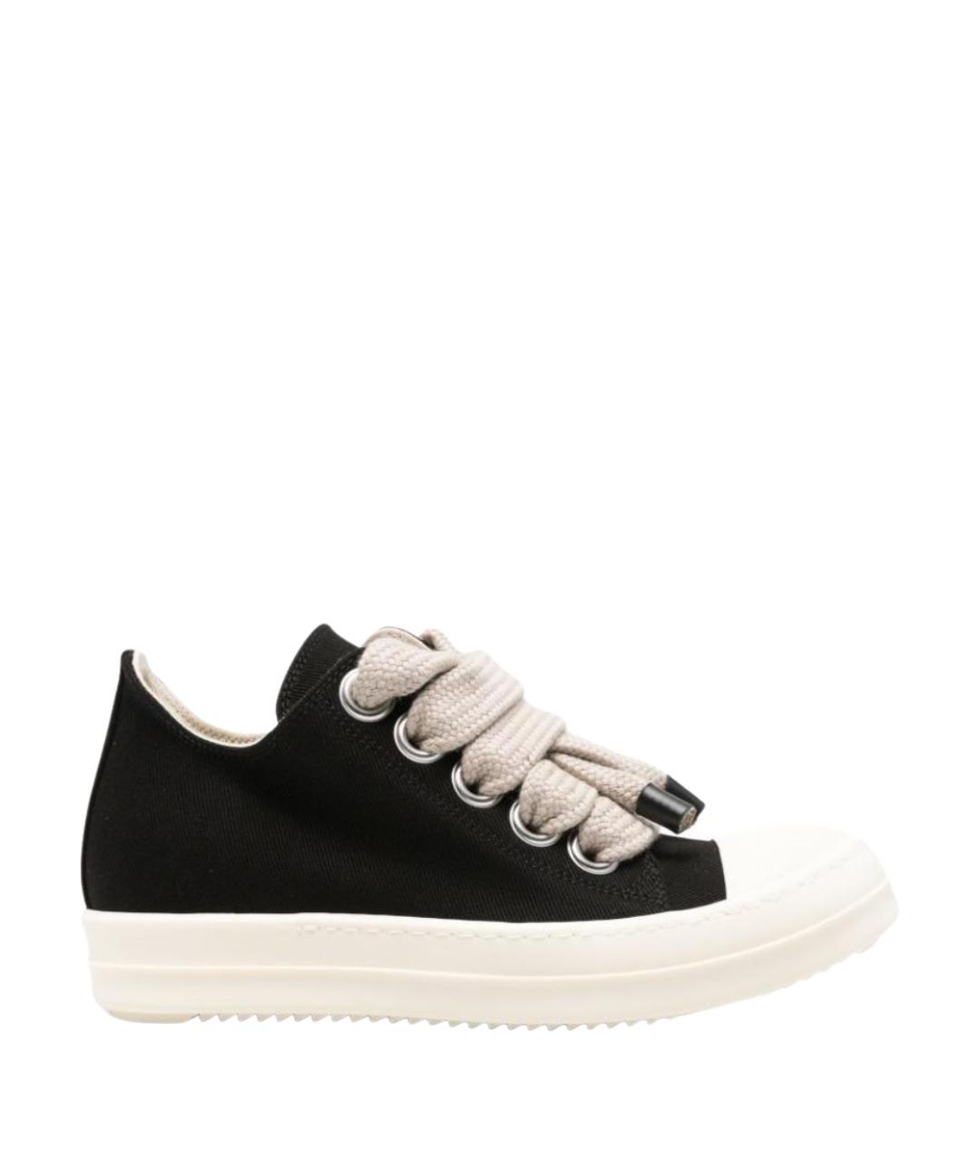 RICK OWENS DRKSHDW Черные текстильные кеды, фото 1