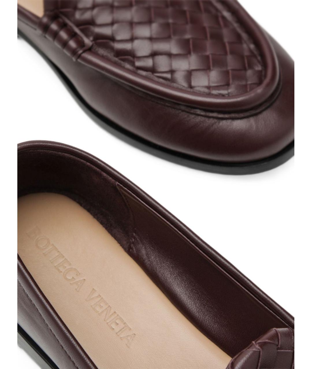 BOTTEGA VENETA Коричневые кожаные лоферы, фото 5