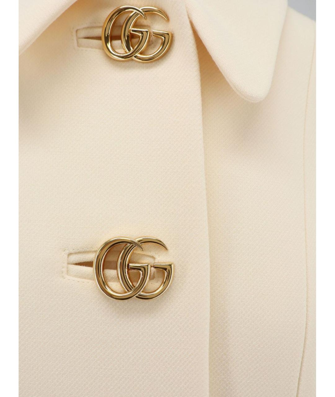 GUCCI Белое шерстяное пальто, фото 3